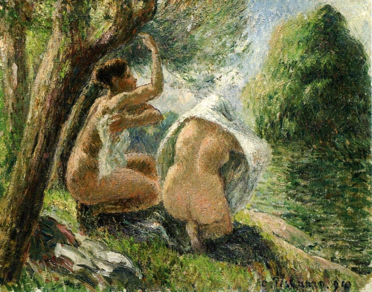 海水浴者 3 1894 カミーユ ピサロ 印象派のヌード油絵